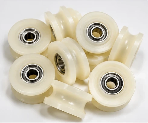 Nylon Grooved Pulley Wheels with Bearings
